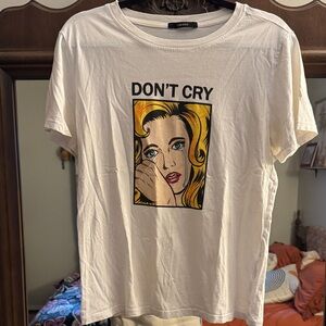 Forever 21 Graphic Tee - White with Pop Art Design